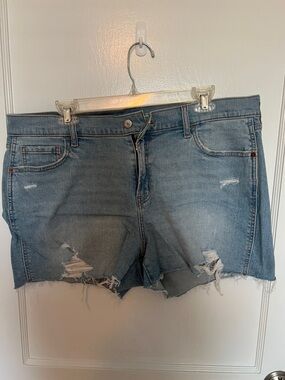 Old Navy Light Blue Distressed Denim Shorts